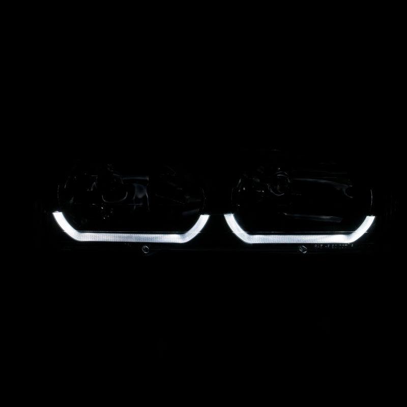 ANZO 1988-1998 Chevrolet C1500 Crystal Headlights Black w/ Low - Brow | Too Fast Autoparts | Order Online