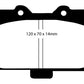 EBC 89-95 Nissan Skyline (R32) 2.6 Twin Turbo GT-R Redstuff Front Brake Pads