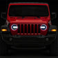 Raxiom 18-23 Jeep Wrangler JL Axial Series 9-In LED Headlights- Black Housing (Clear Lens)
