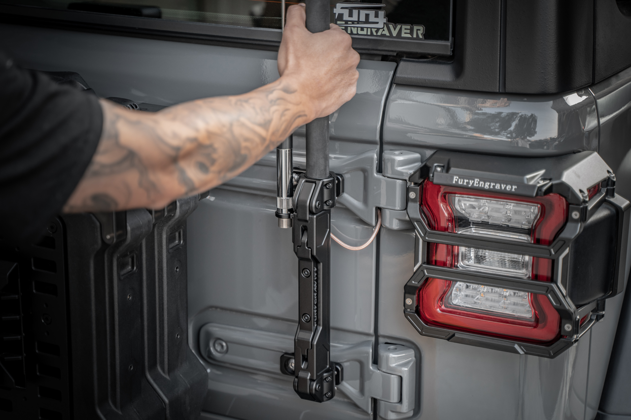 FuryGravity JK/JL/JT ANTENNA & FLAGFOLE MOUNT,GEN 2.0 - Cargo Organization - DW-JW-FG-4318-08