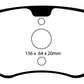 EBC 03-08 Chrysler Crossfire 3.2 Redstuff Front Brake Pads