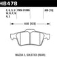 Hawk 13-14 Ford Focus ST / Mazda/ Volvo HP+ Street Rear Brake Pads