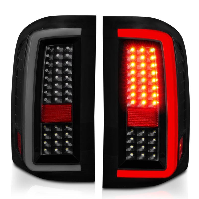 ANZO 2007-2013 Chevrolet Silverado1500/ 2500/ 3500 LED Tail Lights w/ Light Bar Black Housing Smoke | Too Fast Autoparts | Order Online | Canada & USA Shipping