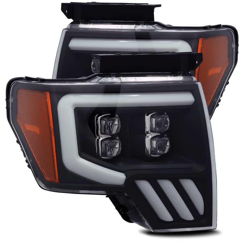 AlphaRex 09-14 Ford F-150 NOVA LED Proj Headlights Plank Style Matte Black w/Activ Light/Seq Signal | Too Fast Autoparts | Order Online