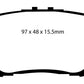 EBC 12-17 Toyota Camry 2.5L Yellowstuff Rear Brake Pads