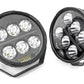 Black Series LED Light Pair | Amber DRL | 6.5 Inch | Round
