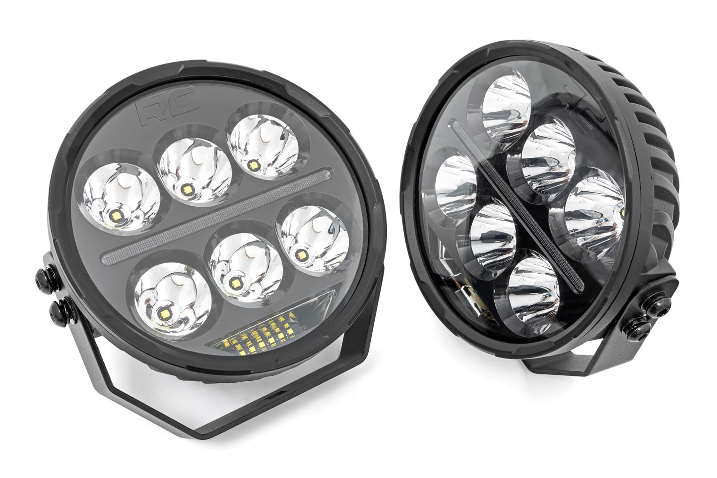 Black Series LED Light Pair | Amber DRL | 6.5 Inch | Round