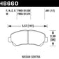 Hawk 09-10 Nissan Maxima / 08-10 Rogue / 07-09 Sentra SE-R / 10  Sentra SE-R M/T HPS Street Front Br