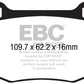 EBC 15-17 Ford Mustang Shelby GT350/GT350R Yellowstuff Rear Brake Pads