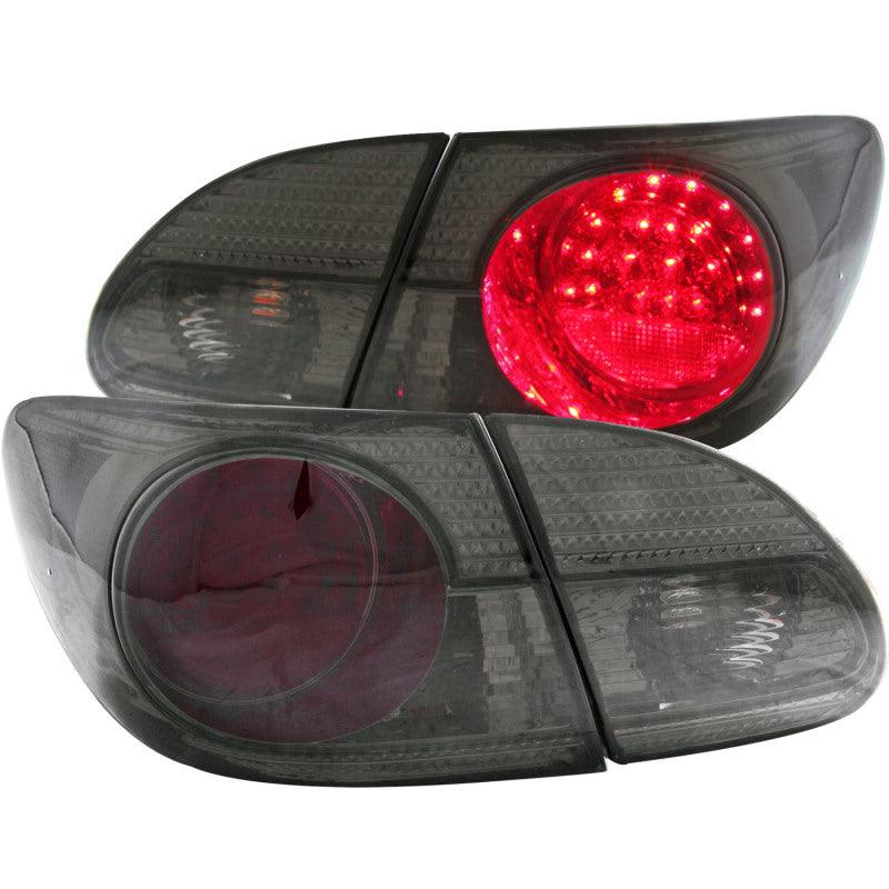 ANZO 2003-2008 Toyota Corolla LED Taillights Red/Smoke | Too Fast Autoparts | Order Online | Canada & USA Shipping