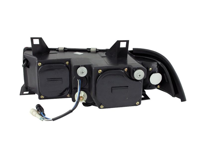 ANZO 1992-1998 BMW 3 Series E36 Projector Headlights w/ Halo Black G2 1 pc | Too Fast Autoparts | Order Online | Canada & USA Shipping