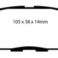 EBC 02 Infiniti G35 3.5 w/o DCS Bluestuff Rear Brake Pads