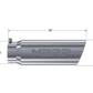 MBRP Universal Tip 6in OD Angled Rolled End 5in Inlet 18in Length T304 Exhaust