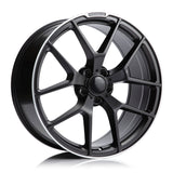 RS SATIN BLACK MACHINED LIP 20x9.5 5x112 Wheels - S507-20-6635AR