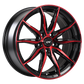 DAI Wheels FRANTIC Gloss Black - Machined Face - Red FaceDW11518002 | Size: 18x8.0 | Bolt Pattern: 5x114.3 | Offset: 40 | Center Bore: 73.1