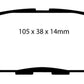 EBC 02 Infiniti G35 3.5 w/o DCS Redstuff Rear Brake Pads
