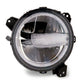 Raxiom 18-23 Jeep Wrangler JL Axial Series 9-In LED Headlights- Black Housing (Clear Lens)