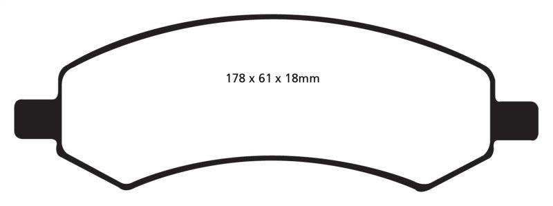 EBC 06-09 Chrysler Aspen 4.7 Yellowstuff Front Brake Pads