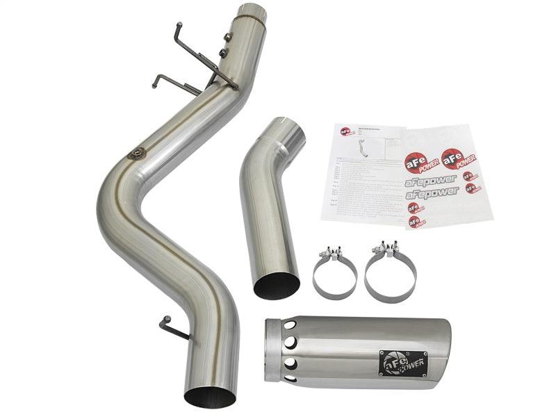 aFe LARGE BORE HD 5in 409-SS DPF-Back Exhaust w/Polished Tip 2017 GM Duramax V8-6.6L (td) L5P | Too Fast Autoparts | Order Online