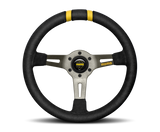 Momo MODDRIFT Steering Wheel 330 mm - Black Suede/Anthracite Spokes/2 Stripes