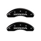 MGP 4 Caliper Covers Engraved Front & Rear Honda Black finish silver ch