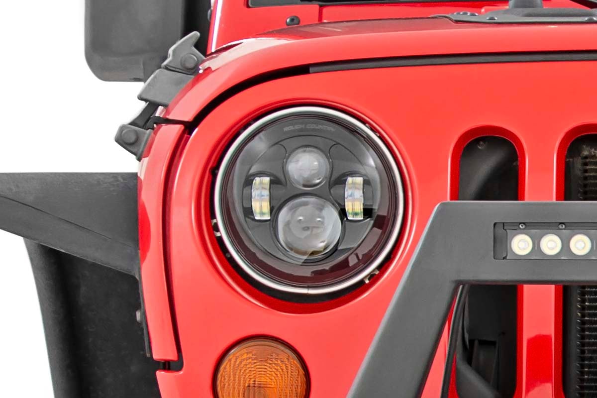 7 Inch Headlight | Pair | Jeep Wrangler JK (07-18)/Wrangler TJ (97-06)