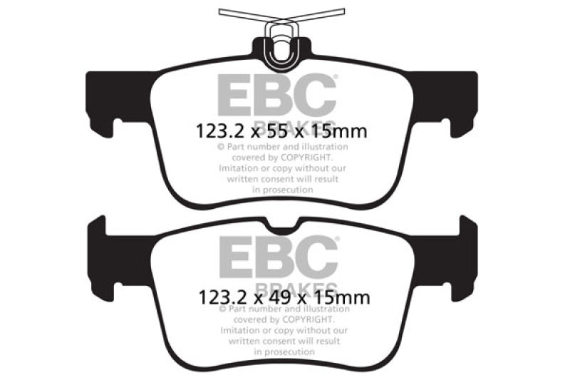 EBC 13+ Ford Fusion 1.6 Turbo Redstuff Rear Brake Pads