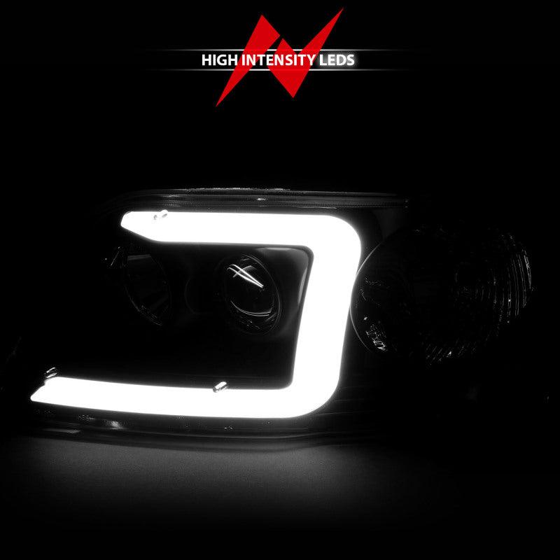 ANZO 1997-2003 Ford F-150 Projector Headlights w/ Light Bar Black Housing | Too Fast Autoparts | Order Online | Canada & USA Shipping
