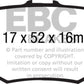EBC 13+ Ford Taurus 3.5 Twin Turbo SHO Redstuff Rear Brake Pads