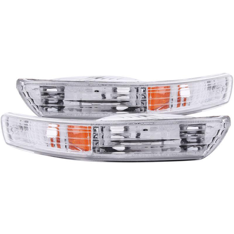 ANZO 1998-2001 Acura Integra Euro Parking Lights Chrome w/ Amber Reflector | Too Fast Autoparts | Order Online | Canada & USA Shipping