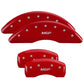 MGP 4 Caliper Covers Engraved Front & Rear 300 Red finish silver ch