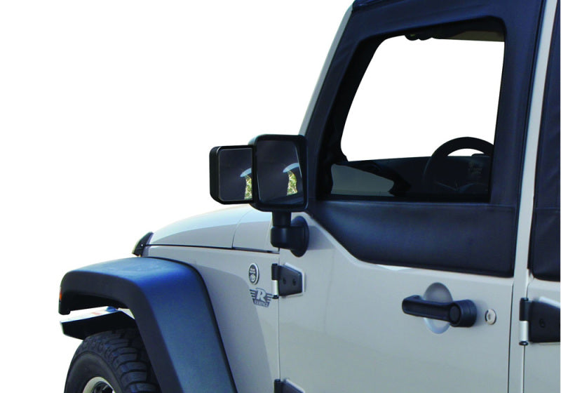 Rampage 2007-2018 Jeep Wrangler(JK) Mirror Extensions - Black