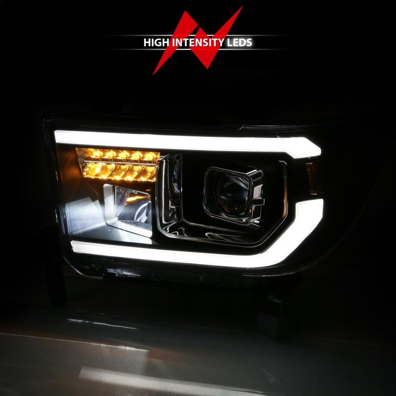 ANZO 2007-2014 Toyota Tundra Projector Light Bar H.L Black Amber(Led High Beam) (Halogen Version) | Too Fast Autoparts | Order Online | Canada & USA Shipping