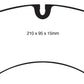 EBC 10+ Porsche Cayenne 3.0 Supercharged Hybrid Yellowstuff Front Brake Pads