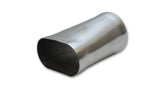 Vibrant 3.5in oval (Nominal) x 3.5in Round Transition adapter T304 SS 6in long