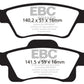 EBC 11+ Dodge Durango 3.6 Extra Duty Rear Brake Pads