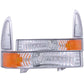 ANZO 2000-2004 Ford Excursion Euro Parking Lights Chrome w/ Amber Reflector | Too Fast Autoparts | Order Online | Canada & USA Shipping