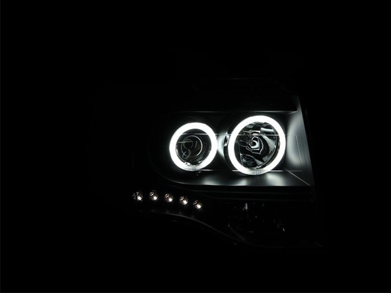 ANZO 2007-2014 Ford Expedition Projector Headlights w/ Halo Black | Too Fast Autoparts | Order Online | Canada & USA Shipping