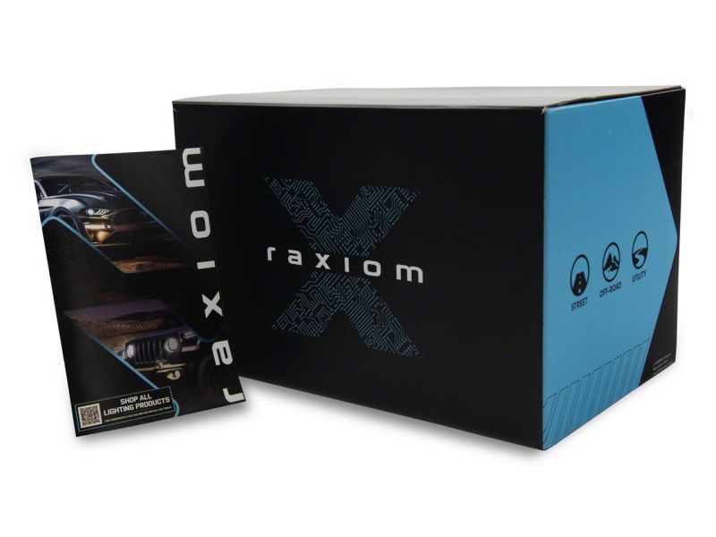 Raxiom 97-18 Jeep Wrangler TJ & JK Axial 7-In LED Headlights w/ DRL - Black Housing (Clear Lens)