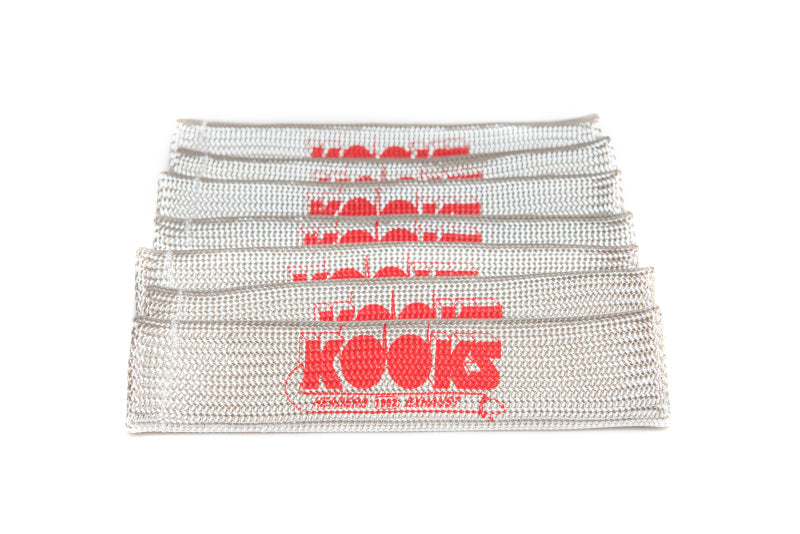 Kooks Universal Spark Plug Sleeve Set - Natural w/Red Logo (Set of 8)