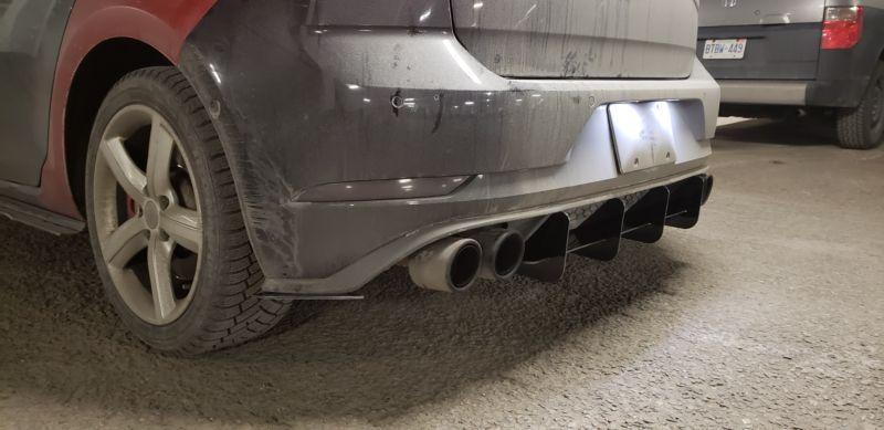 2018+ volkswagen golf GTI mk7.5 rear diffuser+Rear spats  Too Fast Autoparts