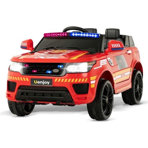 2023  12V Fire Fighter Kids Ride On SUV Truck with Remote Control