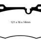 EBC 09-14 Mini Hardtop 1.6 Turbo J.C Works Yellowstuff Front Brake Pads