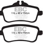 EBC 13-16 Mercedes-Benz GL63 AMG 5.5 Twin Turbo Bluestuff Rear Brake Pads