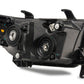Raxiom 07-13 Toyota Tundra Axial Series Headlights w/ LED Bar- Black Housing (Clear Lens)