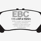 EBC 13+ Lexus GS350 3.5 RWD Redstuff Rear Brake Pads