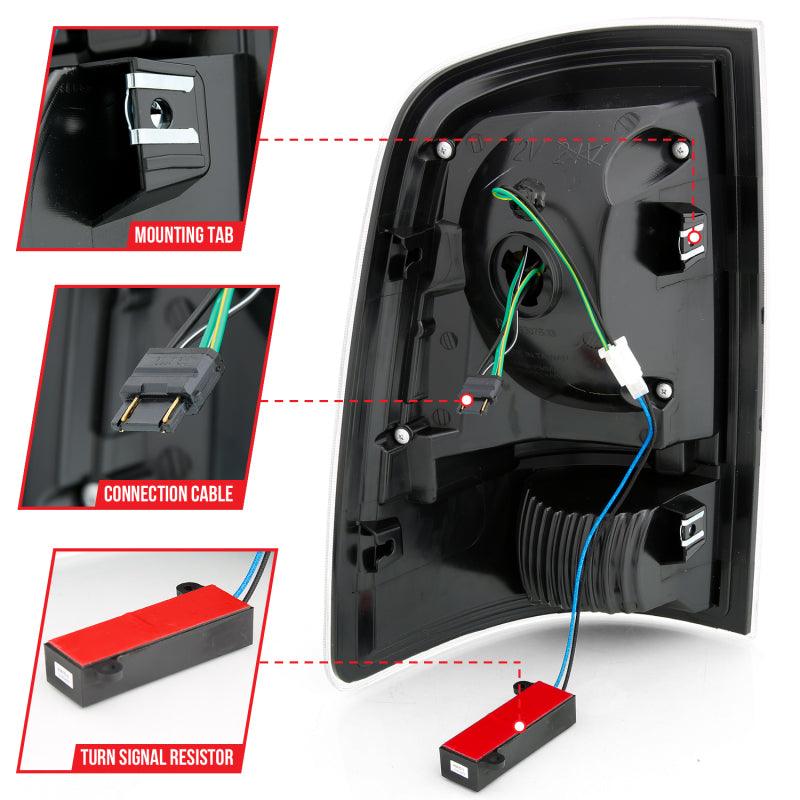 ANZO 2009-2018 Dodge Ram 1500 LED Taillight Plank Style Black w/Clear Lens | Too Fast Autoparts | Order Online | Canada & USA Shipping