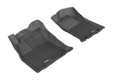 3D MAXpider 2012-2015 Toyota Tacoma Double Cab Kagu 1st Row Floormat - Black | Too Fast Autoparts | Order Online