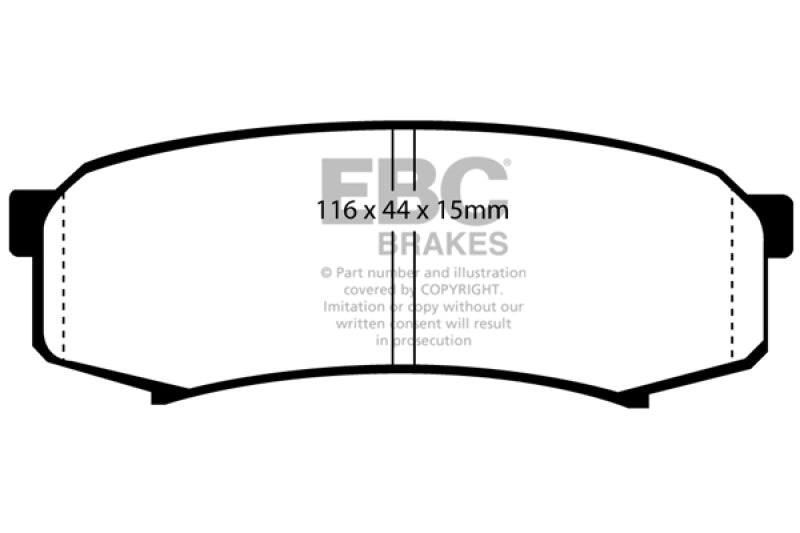 EBC 10+ Lexus GX460 4.6 Greenstuff Rear Brake Pads