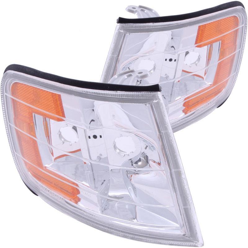 ANZO Corner Lights 1994-1997 Honda Accord Euro Corner Lights Chrome w/ Amber Reflector | Too Fast Autoparts | Order Online | Canada & USA Shipping